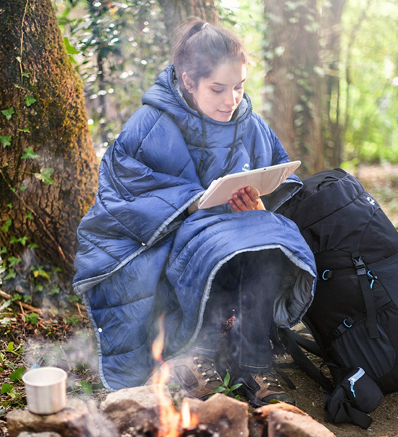 Portable Warm Wearable Camping Sleeping Bag Cloak
