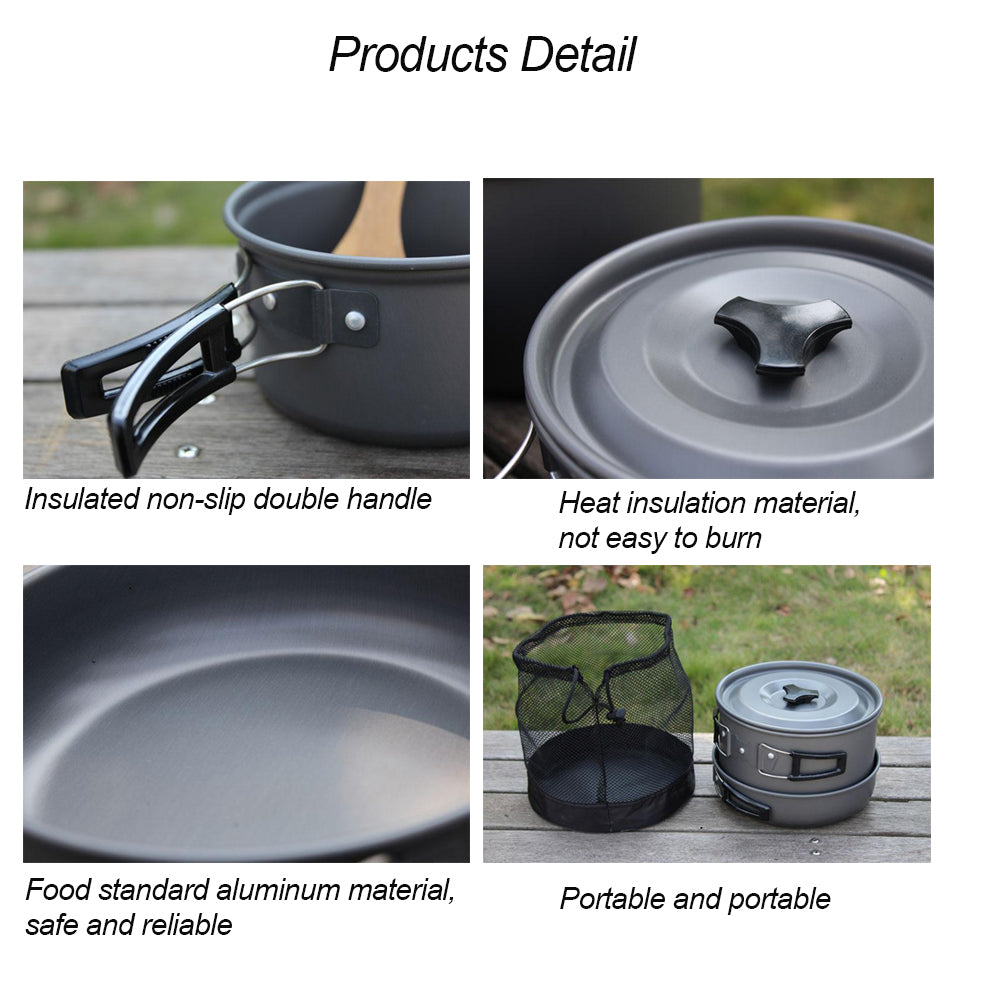Lightweight Foldable Outdoor Camping Hiking BBQ Cookware Set