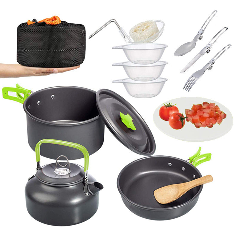 Foldable Mini Camping Cookware Combination Pot Set