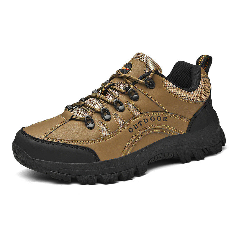 Men’s Leather Low-Top Autumn Winter Hiking Sneakers