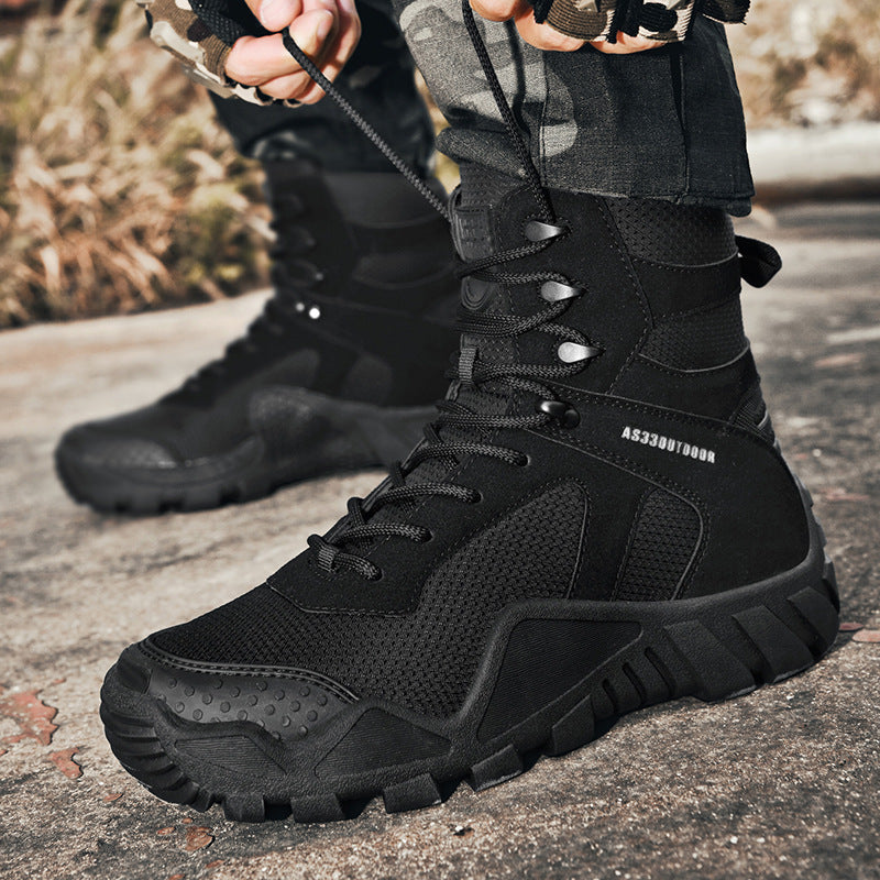 Durable High-Top Tactical Outdoor Hiking Boots For Men