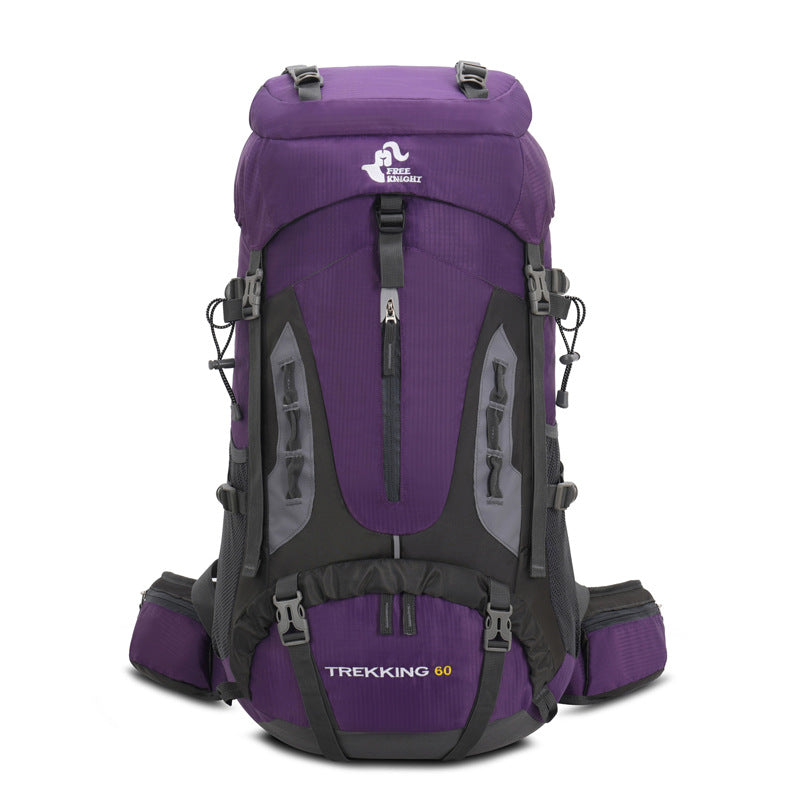 60L Mountaineering Hiking Backpack With Rain Cover