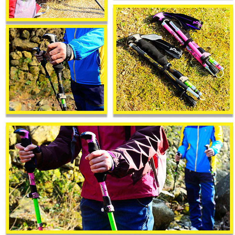 Carbon Fiber Folding Trekking Poles Outdoor Equipment