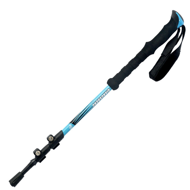 Outer Lock Telescopic Straight Handle Trekking Pole
