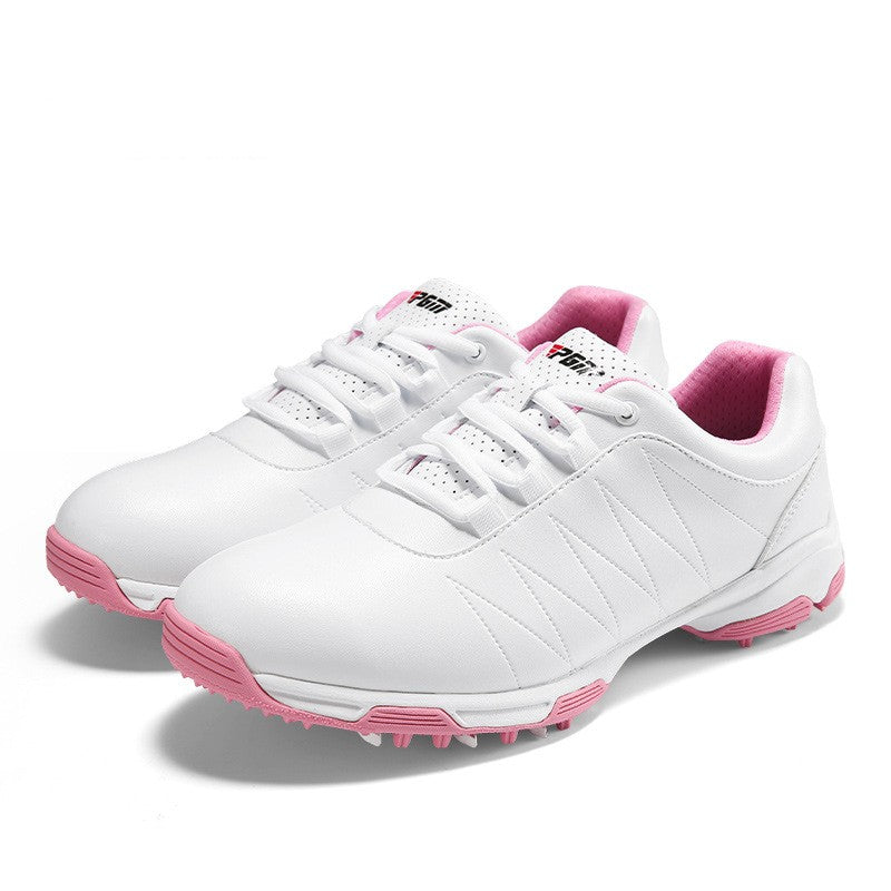 Women’s Waterproof Golf Sneakers Spin Lacing Anti-Slip Shoes