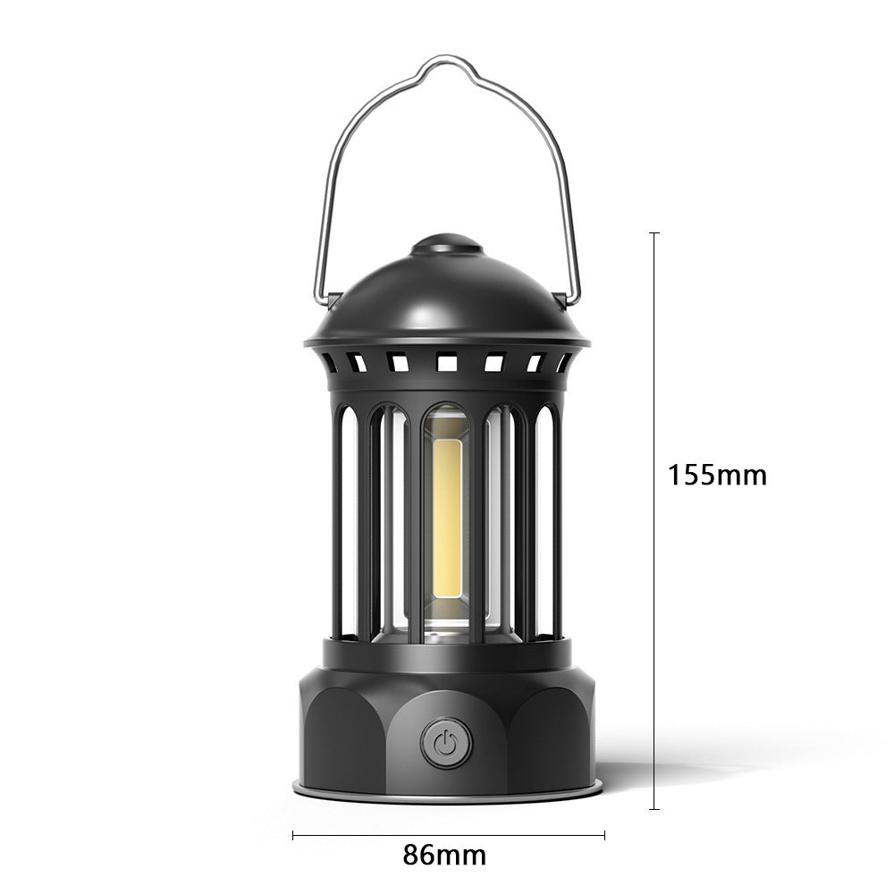 Portable COB Outdoor Camping Lantern Retro Tent Light