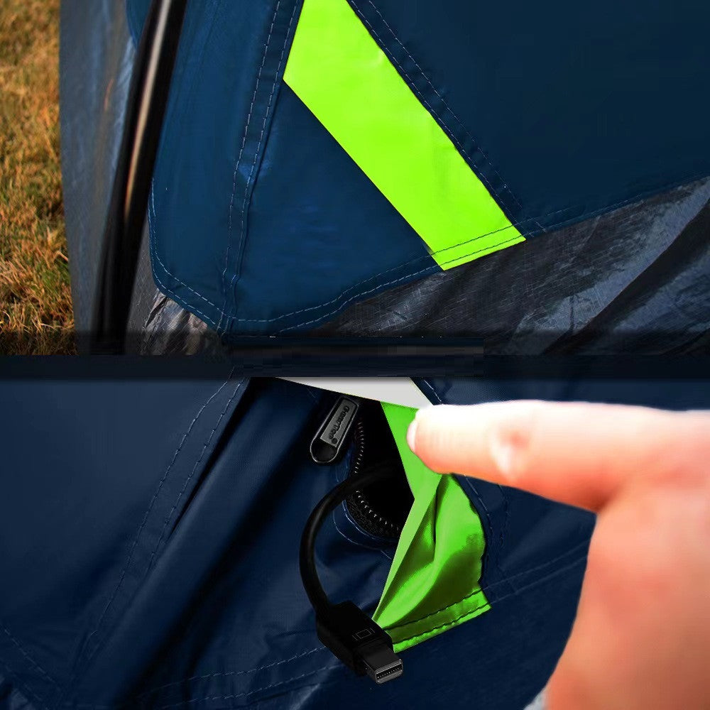 4 Person Black Coated Camping Darkroom Tent