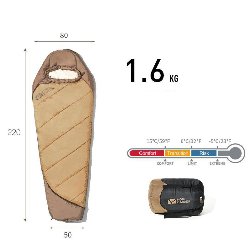 Thickened Mummy Sleeping Bag For Winter Camping