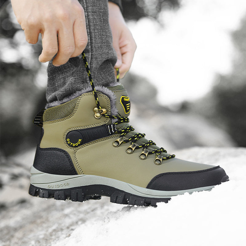 Winter Warm Plush Snow Ankle Hiking Boots For Men