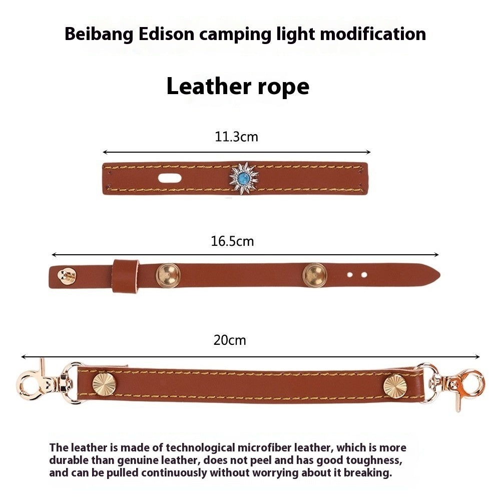 Camping Lantern Leather Hanging Rope Set For Edison Lantern