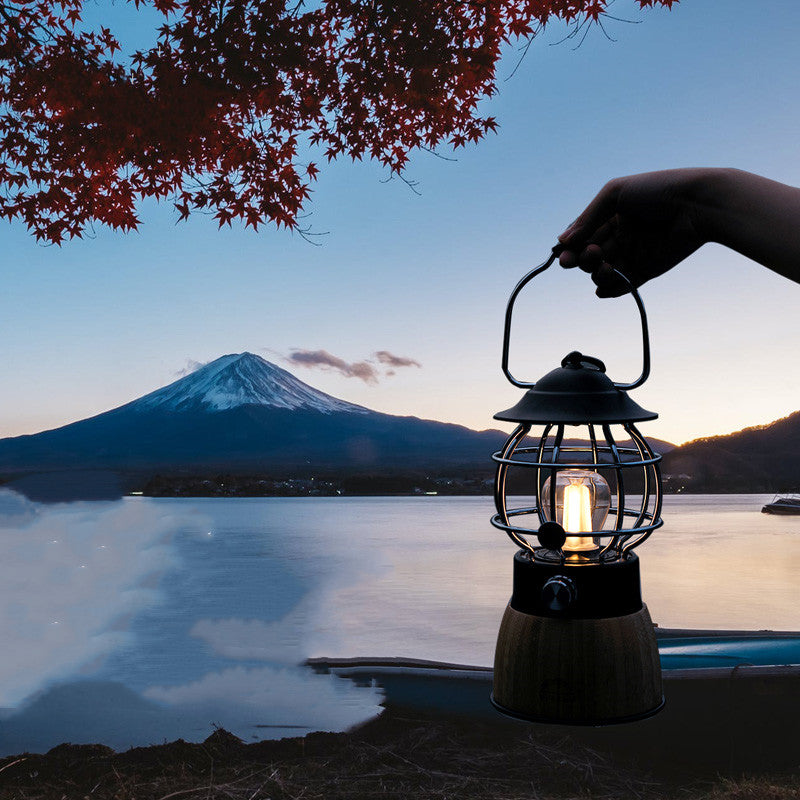 Retro Portable Hanging Tent Camping Atmosphere Lantern Light
