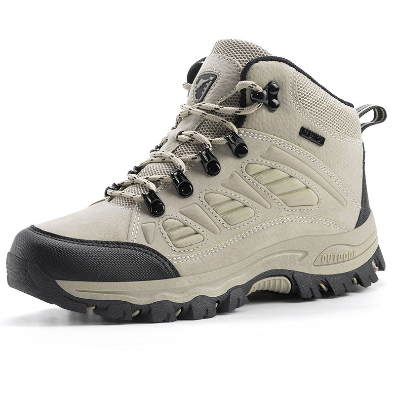 Couple High-Top Waterproof Non-Slip Hiking Mountaineering Shoes