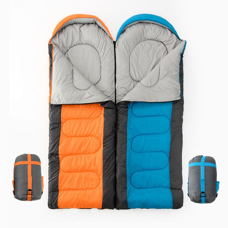 Outdoor Hooded Envelope Sleeping Bag For Camping