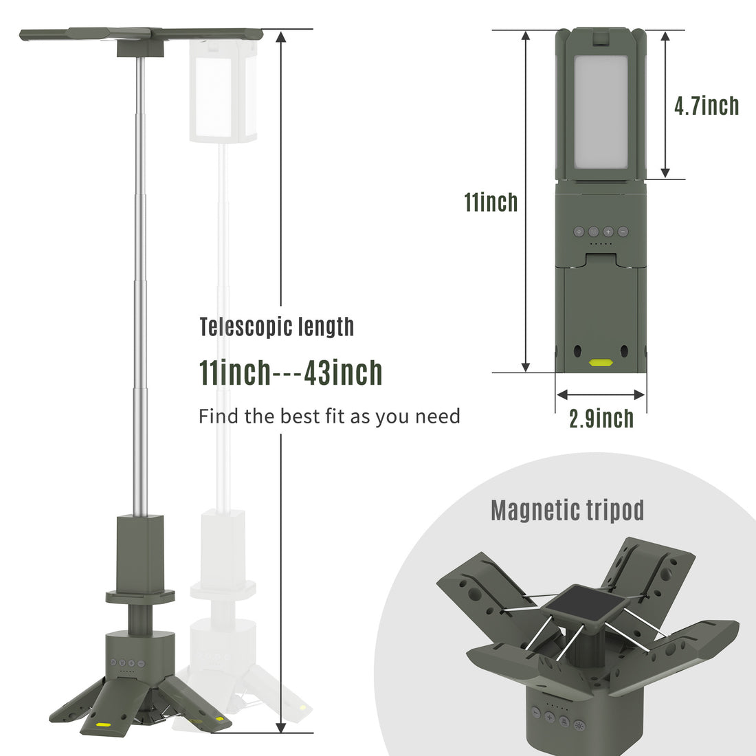 Folding Outdoor Camping Lantern Long Battery Life Light