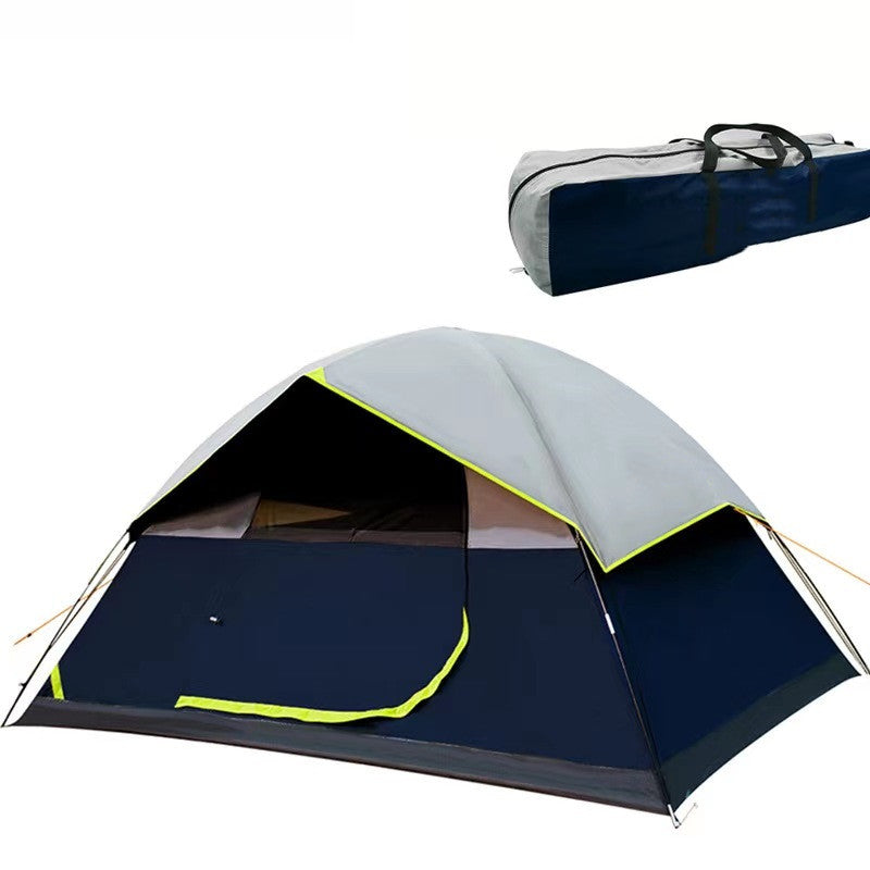 4 Person Black Coated Camping Darkroom Tent