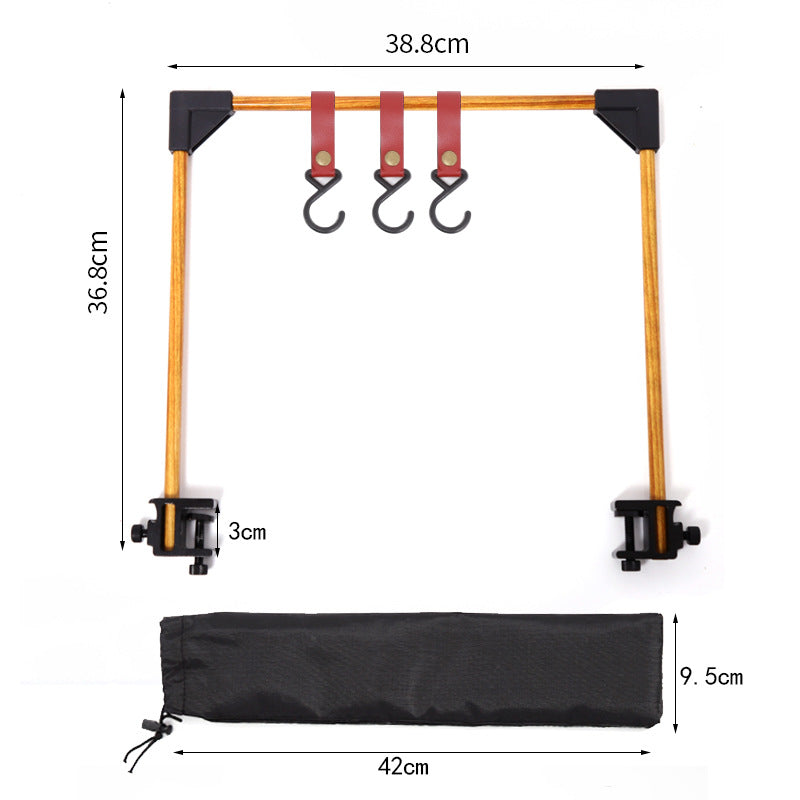 Adjustable Outdoor Camping Desk Rack Hanging Storage Hook Stand