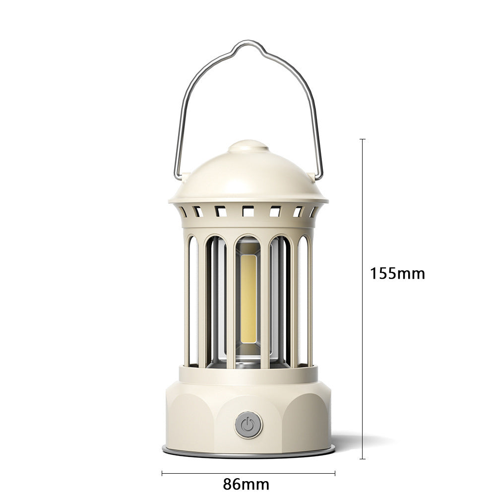 Portable COB Outdoor Camping Lantern Retro Tent Light