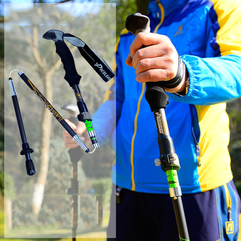 Carbon Fiber Folding Trekking Poles Outdoor Equipment