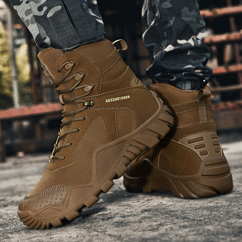 Durable High-Top Tactical Outdoor Hiking Boots For Men