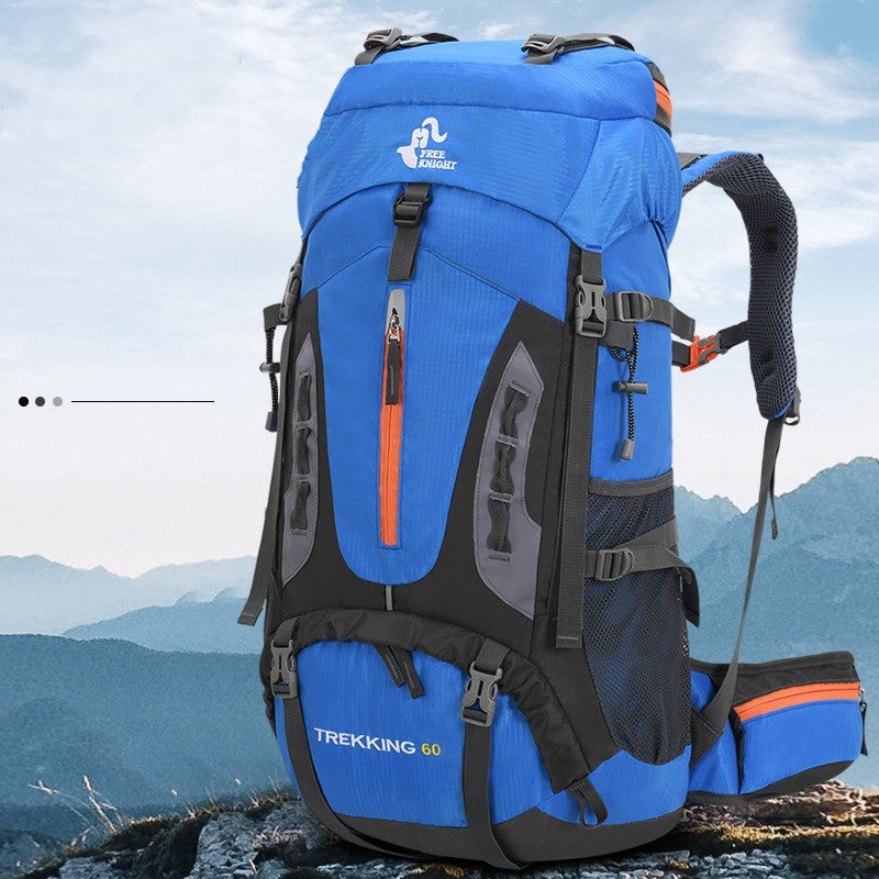 60L Mountaineering Hiking Backpack With Rain Cover