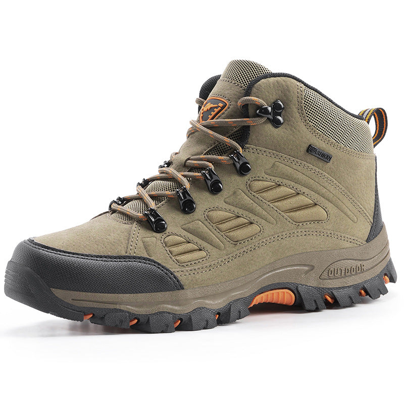 Couple High-Top Waterproof Non-Slip Hiking Mountaineering Shoes