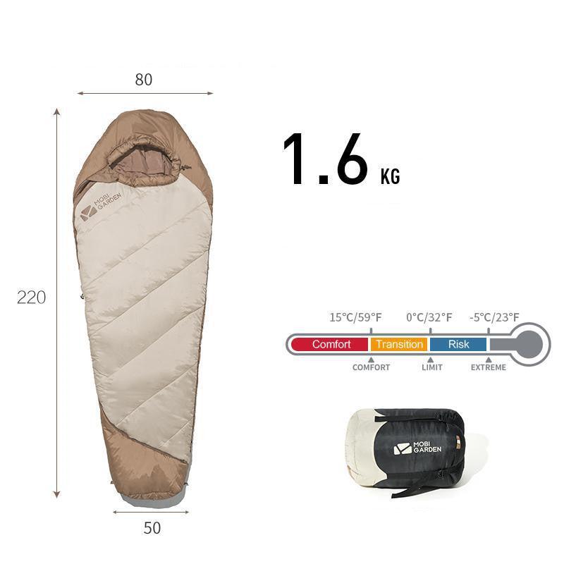Thickened Mummy Sleeping Bag For Winter Camping