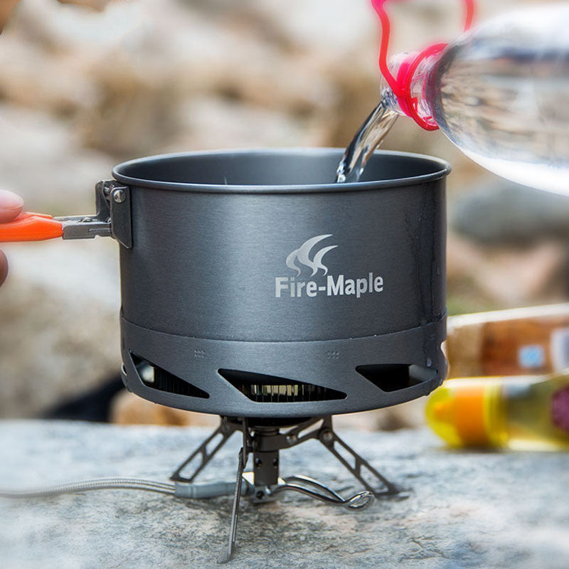Hard Aluminum Camping Cookware Set Heat Exchanger Pot Kettle