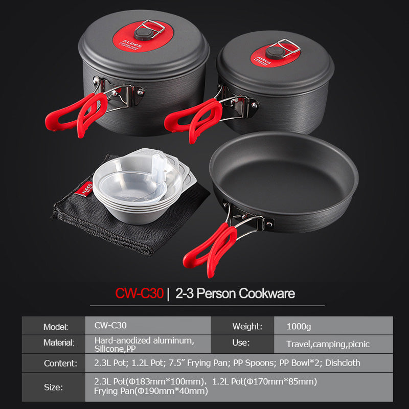 Portable Outdoor Camping Cookware Pot Set