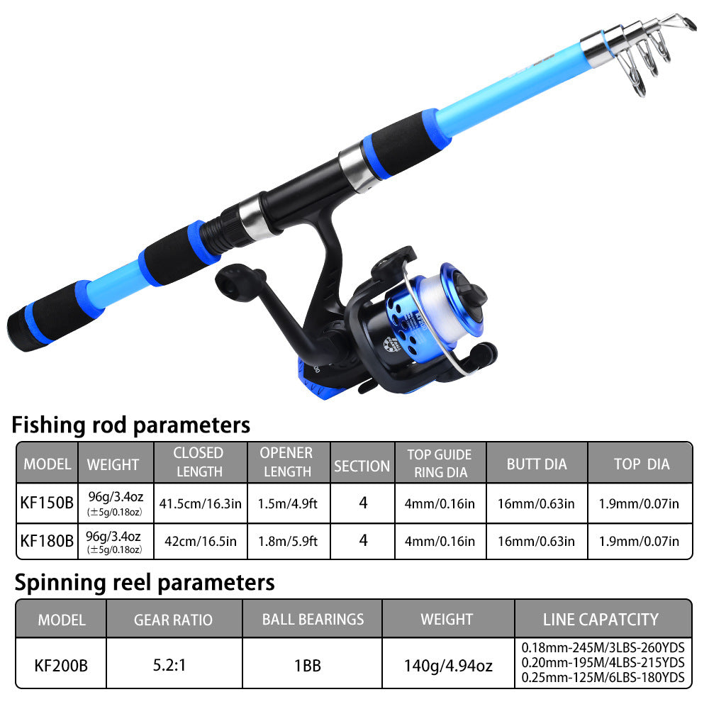 Casting Rod And Reel Combo Fishing Set
