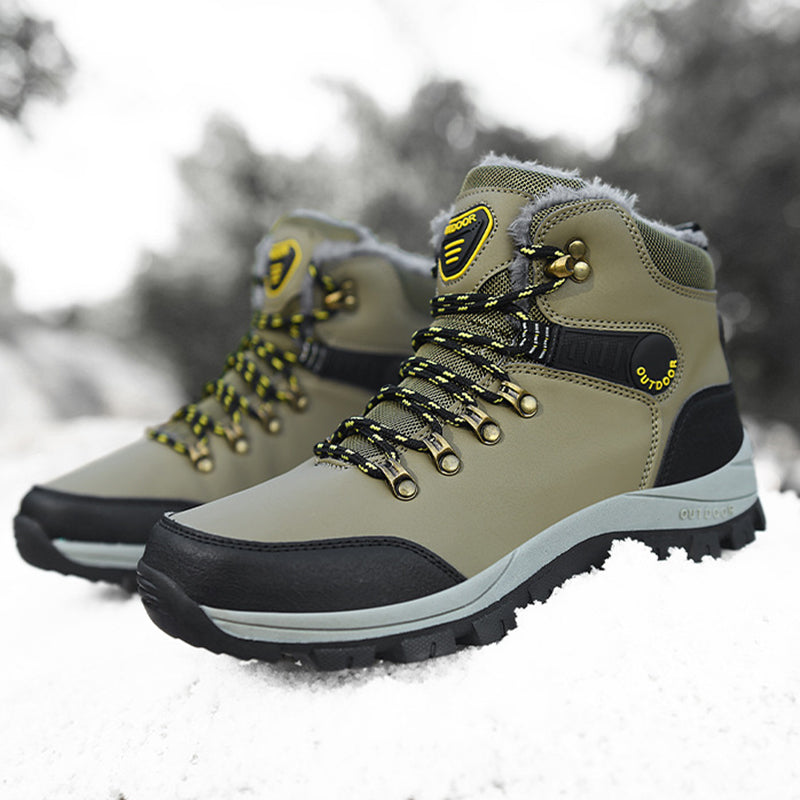 Winter Warm Plush Snow Ankle Hiking Boots For Men