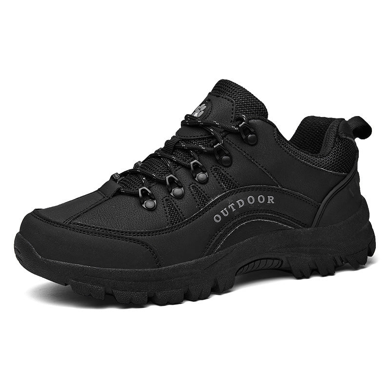 Men’s Leather Low-Top Autumn Winter Hiking Sneakers
