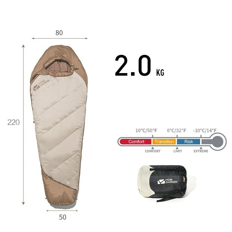 Thickened Mummy Sleeping Bag For Winter Camping